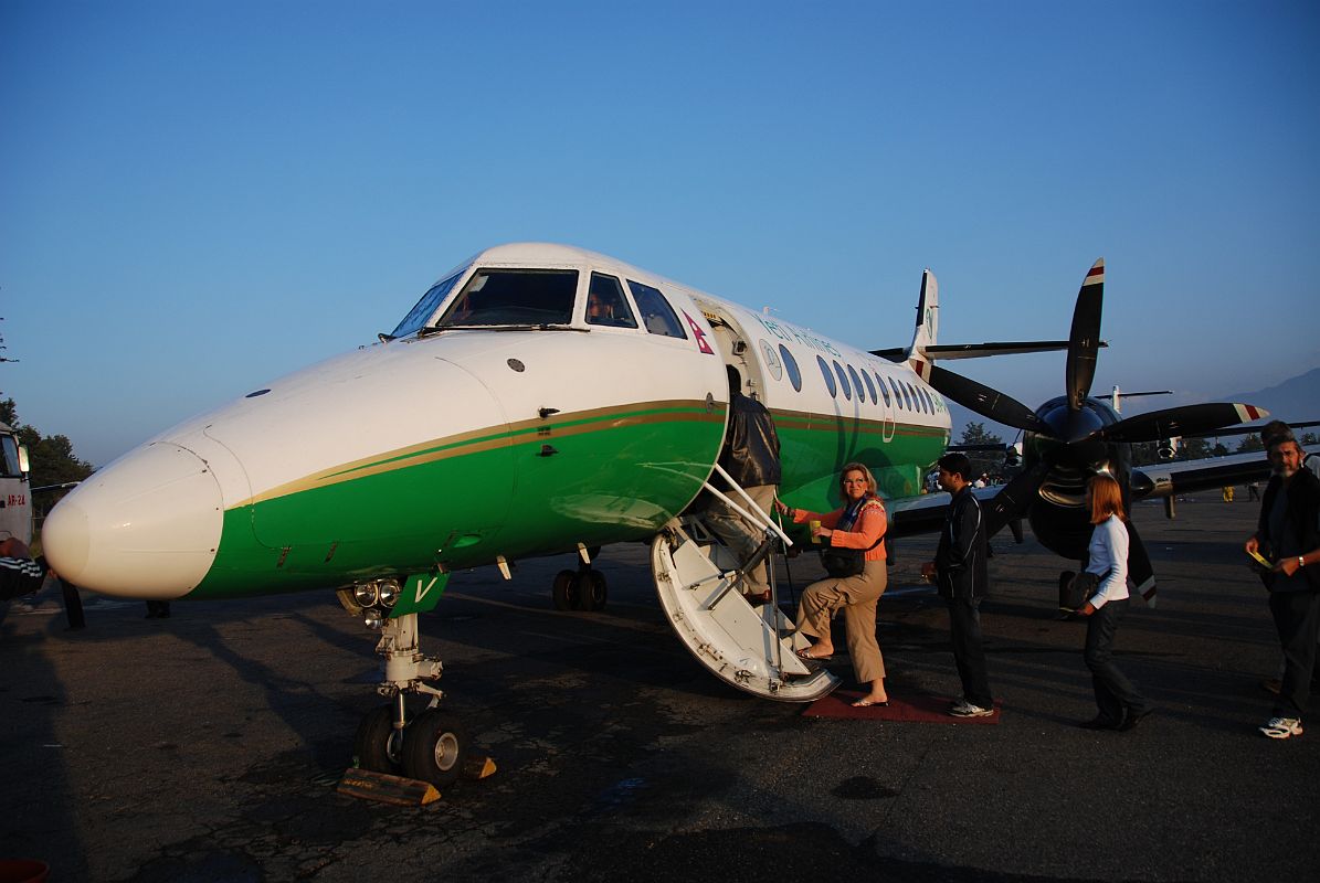 Kathmandu Mountain Flight 01-2 Kathmandu Airport Outside Yeti Airlines Plane In 2008 I used Yeti Airlines for my Kathmandu Mountain Flight.